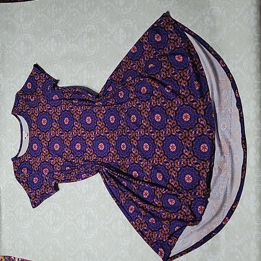 Super Soft Darkly Colorful LuLaRoe Carly Dress
